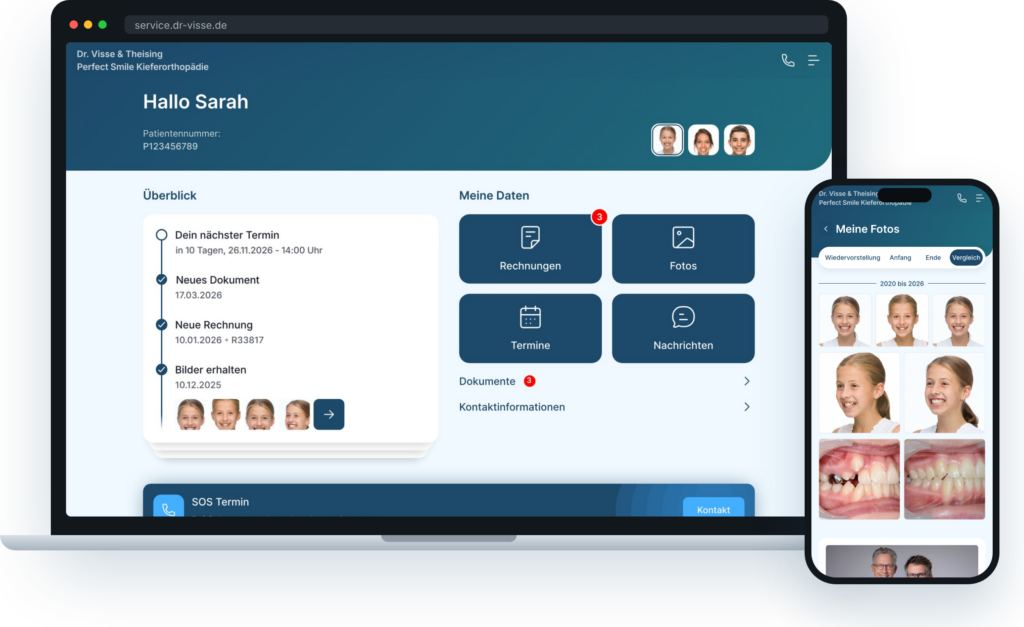 Die iie Service Cloud am Computer und am Smartphone